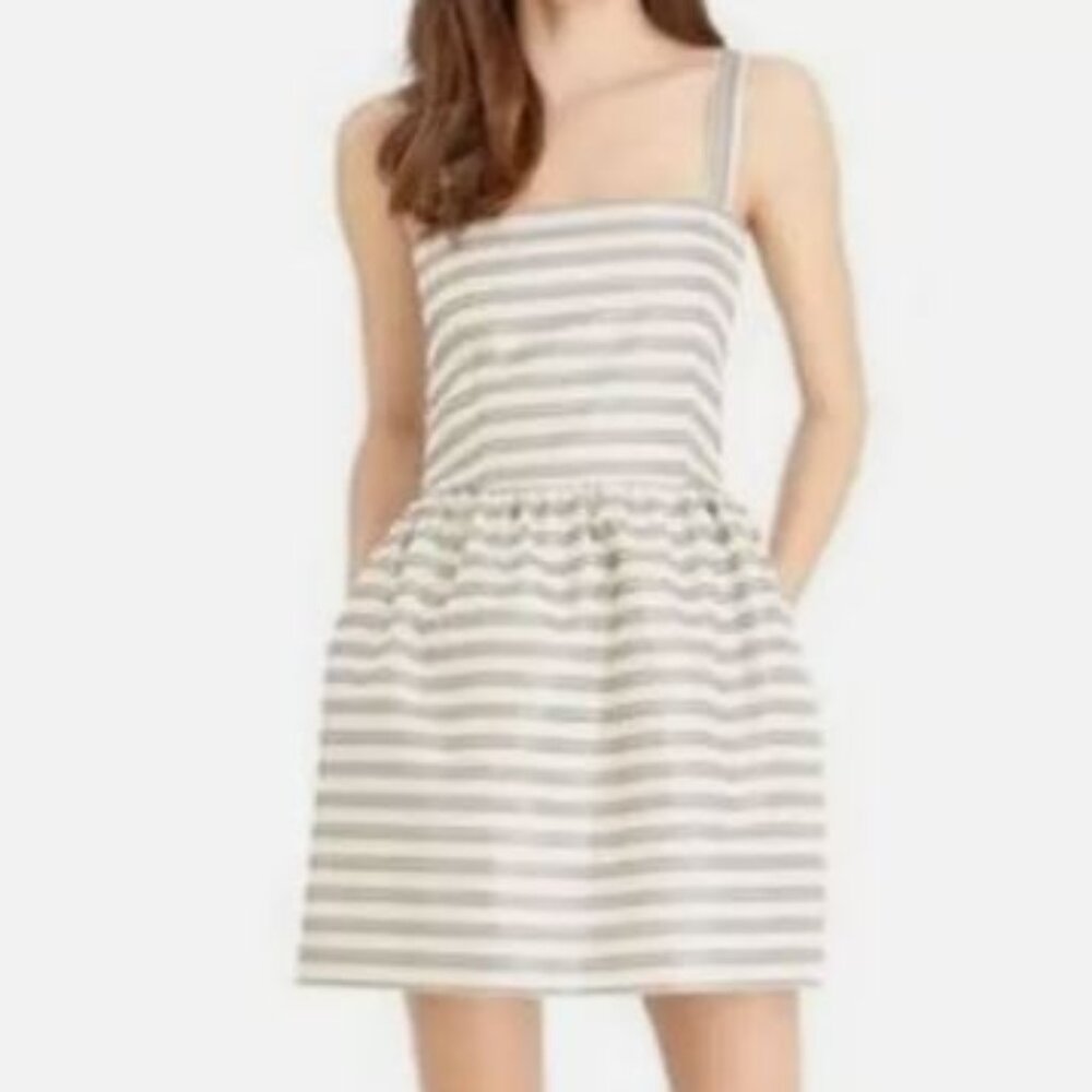 RACHEL Rachel Roy Fit & Flare Metallic Woven Dress Size 6